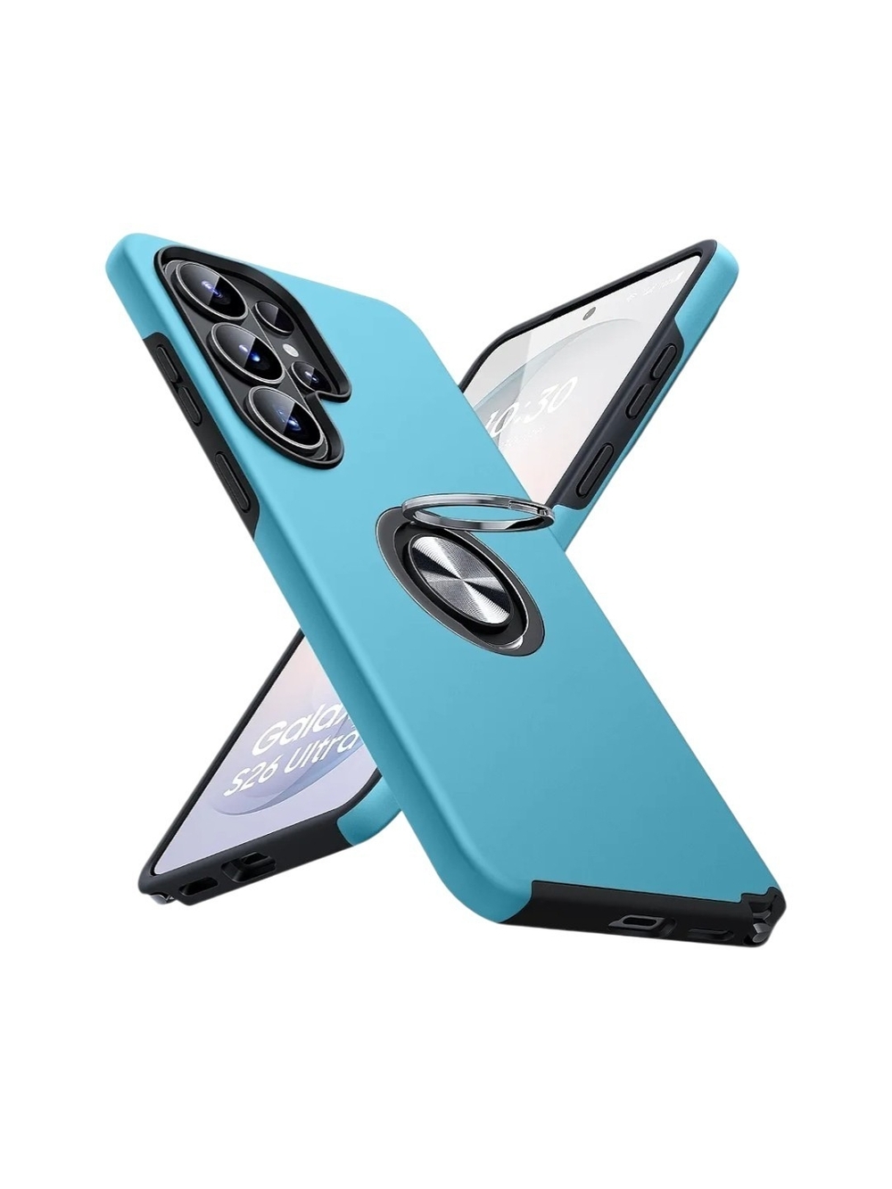 Turquoise Phone Case with Ring Stand for Galaxy S26 Ultra